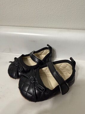 Classic Black Quilted Mary Jane Shoes for Kids